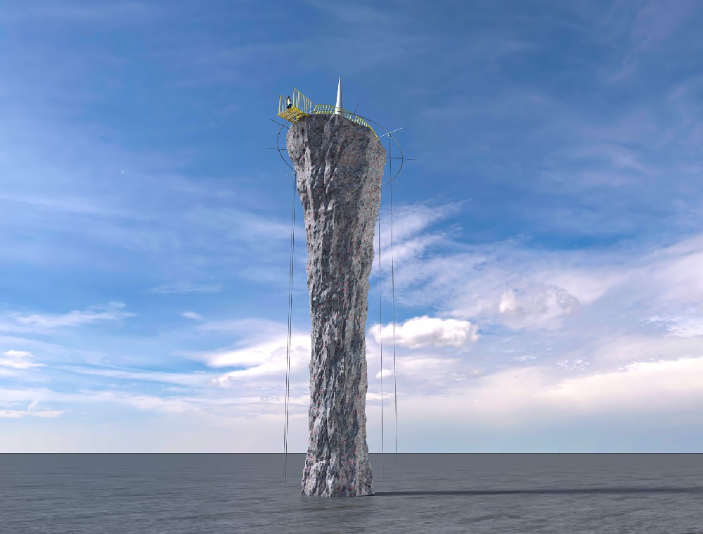 創(chuàng)意雕塑攀巖墻